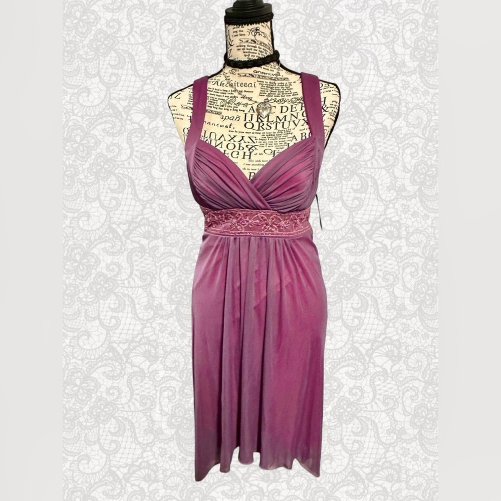 Vintage Purple + Pink Y2K City Triangles Dress